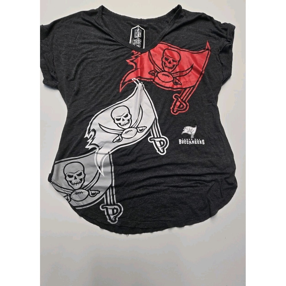 NFL Fanatics Tampa Bay Buccaneers Womens  Gray Short Sleeve T-shirt Large